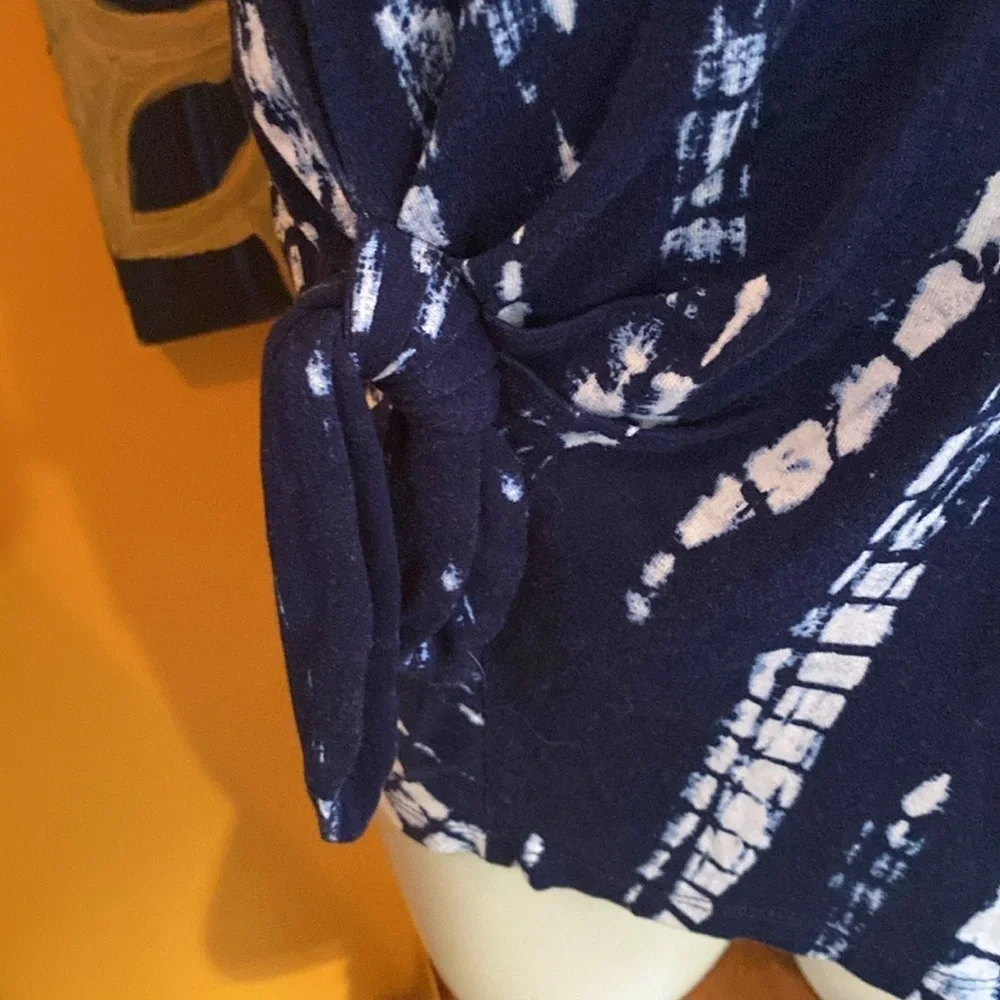 Blue Tie Dye Rayon Top